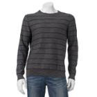 Men's Sonoma Goods For Life&trade; Striped Crewneck Sweater, Size: Xxl, Dark Grey