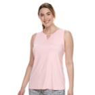 Plus Size Tek Gear&reg; Performance Notch Neck Tank, Women's, Size: 3xl, Med Pink