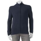 Big & Tall Croft & Barrow&reg; Classic-fit 5gg Ribbed Full-zip Sweater, Men's, Size: 4xb, Dark Blue