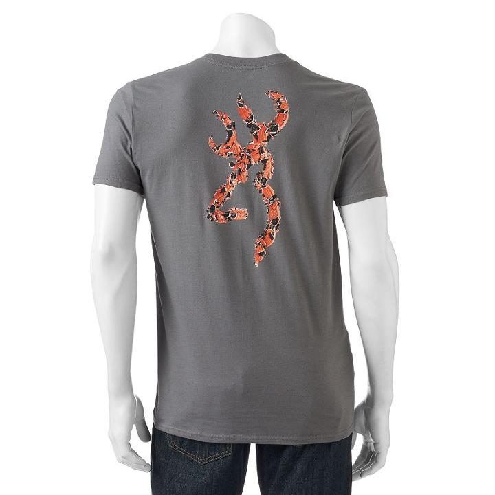 Men's Browning Logo Tee, Size: Medium, Grey