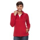 Women's Croft & Barrow&reg; Quilted Long Sleeve Jacket, Size: Medium, Med Red