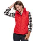 Juniors' So&reg; Puffer Vest, Teens, Size: Large, Dark Red