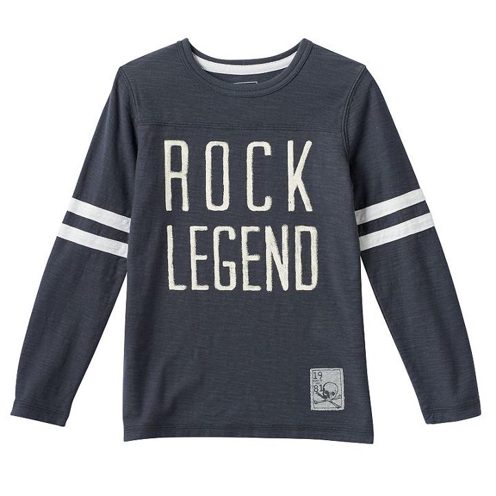 Boys 4-7x Sonoma Goods For Life&trade; Varsity Stripes Graphic Tee, Boy's, Size: 4, Grey