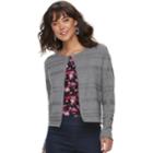 Women's Elle&trade; Mixed-stitch Flyaway Cardigan, Size: Xl, Med Grey