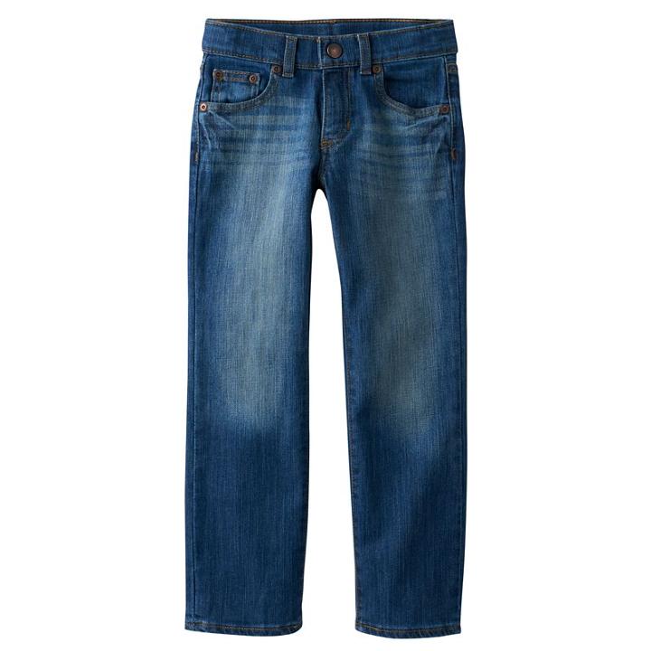 Boys 4-7x Sonoma Goods For Life&trade; Dark Blue Slim Straight-leg Jeans, Boy's, Size: 4, Med Blue