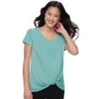 Juniors' Candie's&reg; Knotted Top, Teens, Size: Small, Turquoise/blue (turq/aqua)