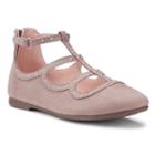 So&reg; Kailey Girls' Caged Ballet Flats, Size: 1, Dark Beige