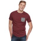 Men's Urban Pipeline&reg; Scoop-hem Tee, Size: Large, Dark Pink