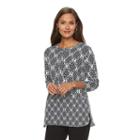 Women's Croft & Barrow&reg; Henley Top, Size: Xl, Dark Blue