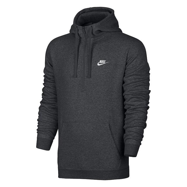 Men's Nike Club Half-zip Fleece Hoodie, Size: Xl, Grey Other