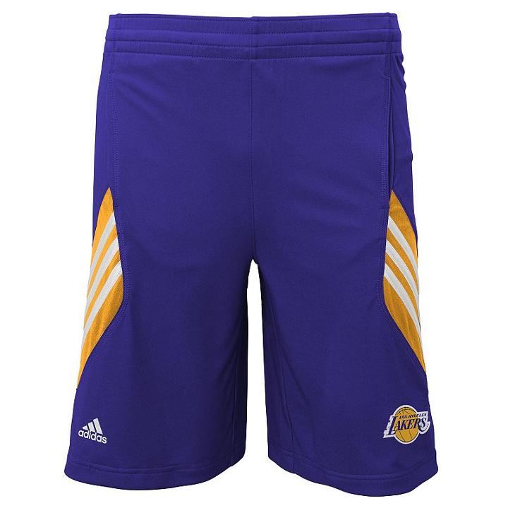 Boys 8-20 Adidas Los Angeles Lakers Prestige Shorts, Boy's, Size: Medium, Purple