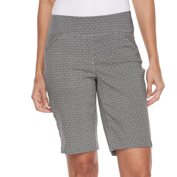 Women's Dana Buchman Pull-on Bermuda Shorts, Size: Small, Oxford