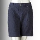 Simply Vera Vera Wang Jacquard Bermuda Shorts - Women's, Size: 4, Blue