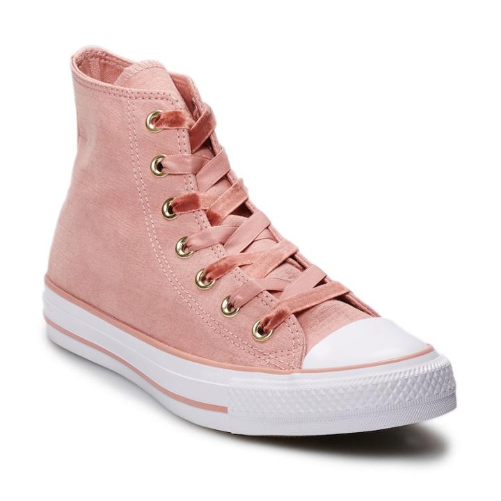 Women's Converse Chuck Taylor All Star Velvet High Top Shoes, Size: 8, Med Pink