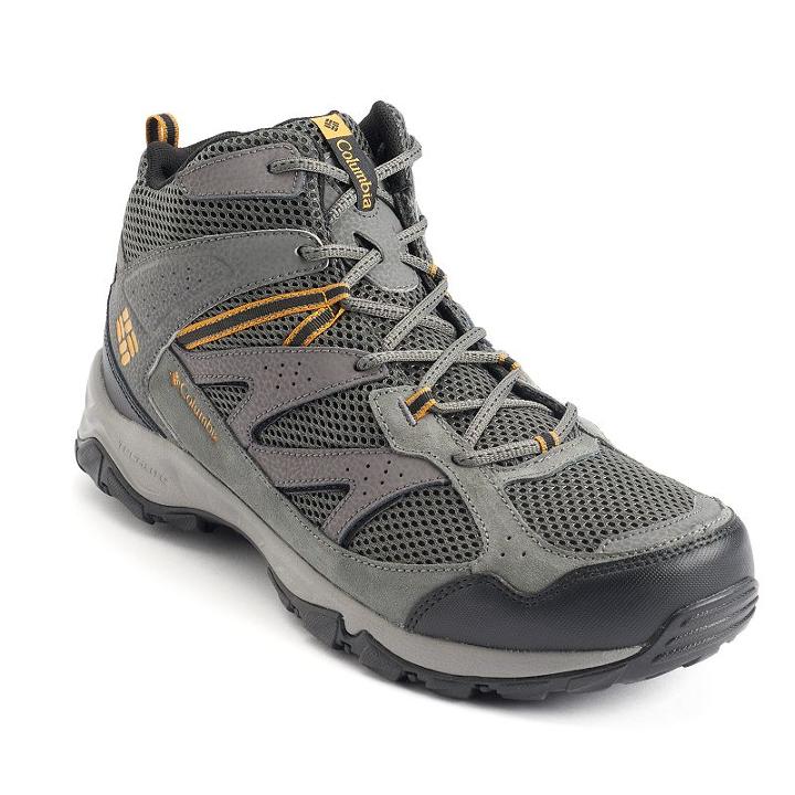 Columbia Plains Ridge Mid Men's Hiking Shoes, Size: 12, Dark Grey