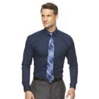 Men's Apt. 9&reg; Slim-fit Stretch Spread-collar Dress Shirt, Size: 15.5-34/35, Blue