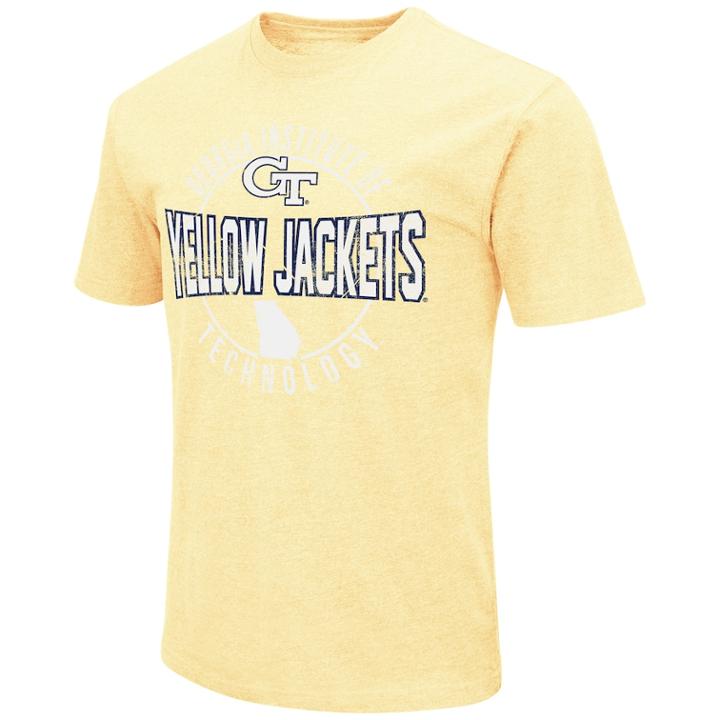 Men's Georgia Tech Yellow Jackets Game Day Tee, Size: Large, Drk Yellow