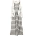 Girls 7-16 Speechless Lace Vest & Striped Ribbed Gaucho Jumpsuit, Girl's, Size: Medium, Silver