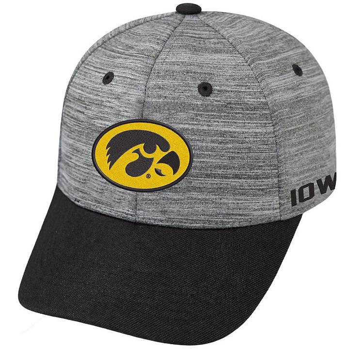 Adult Iowa Hawkeyes Backstop Snapback Cap, Men's, Med Grey