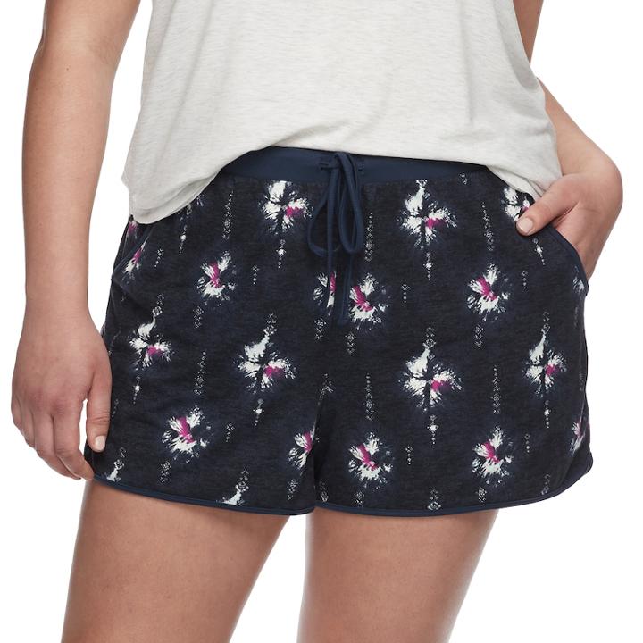 Juniors' Plus Size Mudd&reg; Peached Shorts, Teens, Size: 2xl, Grey (charcoal)