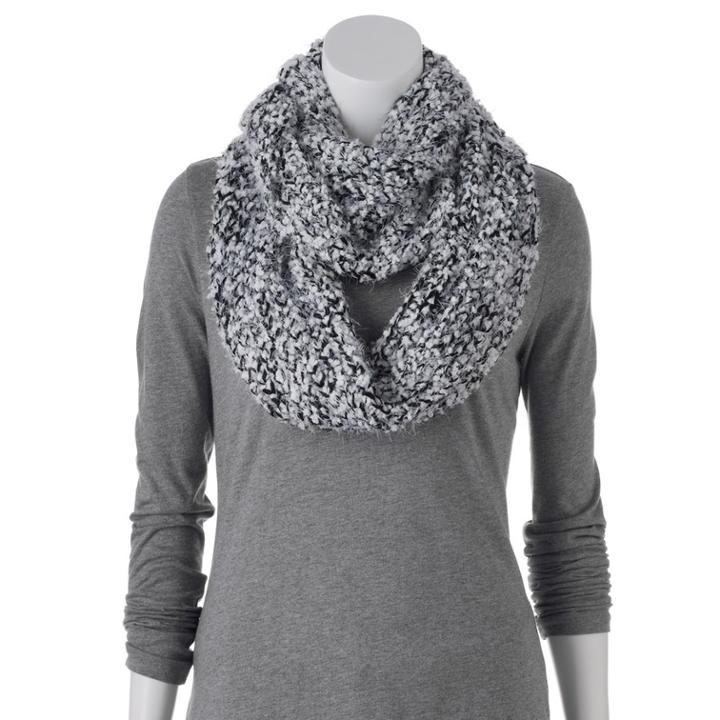 Sonoma Goods For Life&trade; Lurex Infinity Scarf, Women's, Dark Grey