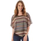 Women's Apt. 9&reg; Textured Popover Top, Size: Xxl, Multi Mitered