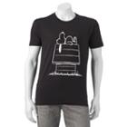 Men's Peanuts Snoopy's Doghouse Tee, Size: Xl, Black