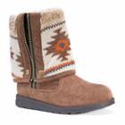 Muk Luks Demi Women's Water-resistant Boots, Girl's, Size: 8, Beig/green (beig/khaki)