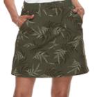 Women's Croft & Barrow&reg; Utility Twill Skort, Size: 14, Dark Green