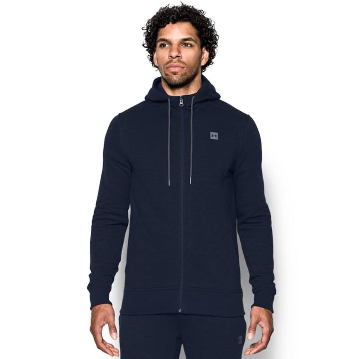 Men's Under Armour Baseline Fleece Hoodie, Size: Small, Blue (navy)