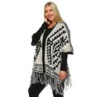 Plus Size White Mark Aztec-print Cardigan, Women's