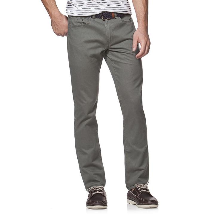 Men's Chaps Slim-fit 5-pocket Pants, Size: 38x30, Green