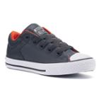 Kid's Converse All Star Leather Sneakers, Size: 2, Dark Grey