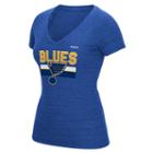 Women's Reebok St. Louis Blues Stacked Tee, Size: Large, Blue