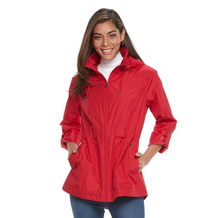 Women's D.e.t.a.i.l.s Roll-tab Packable Anorak Jacket, Size: Xl, Orange