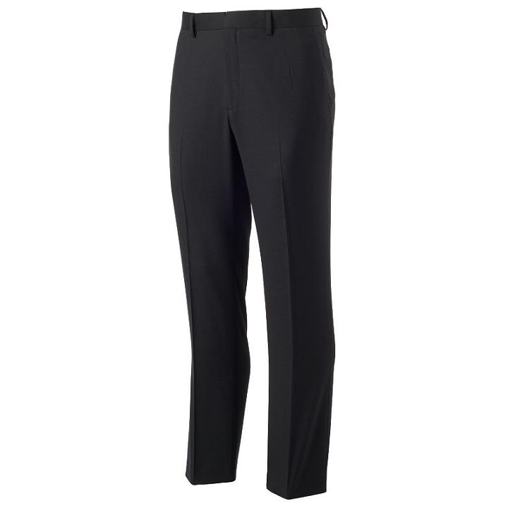 Men's Apt. 9 Slim-fit Sharkskin Stretch Dress Pants, Size: 32x30, Black