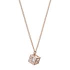 Lc Lauren Conrad Long Floating Simulated Crystal Cube Pendant Necklace, Women's, Light Pink