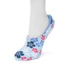 Muk Luks Women's Ballerina Gripper Slipper Socks, Light Blue
