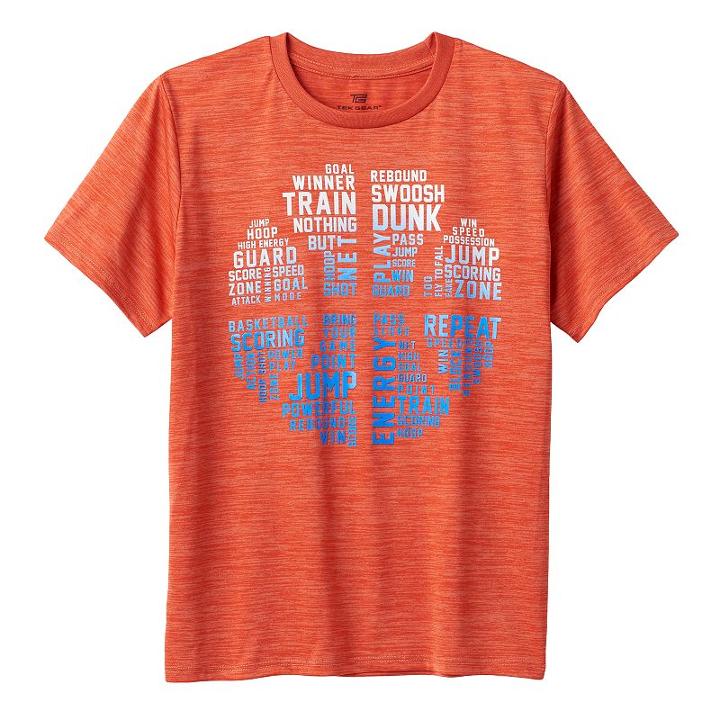 Boys 8-20 Tek Gear Basketball Tee, Boy's, Size: Small, Orange