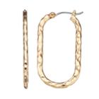 Dana Buchman Textured U-hoop Earrings, Women's, Gold