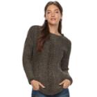 Women's Sonoma Goods For Life&trade; Cable-knit Chenille Sweater, Size: Medium, Dark Green