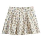 Girls 4-10 Jumping Beans&reg; Printed Pieced Skater Skort, Size: 7, Lt Beige