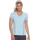 Women's Fila Sport&reg; Essential V-neck Short Sleeve Tee, Size: Xl, Light Blue
