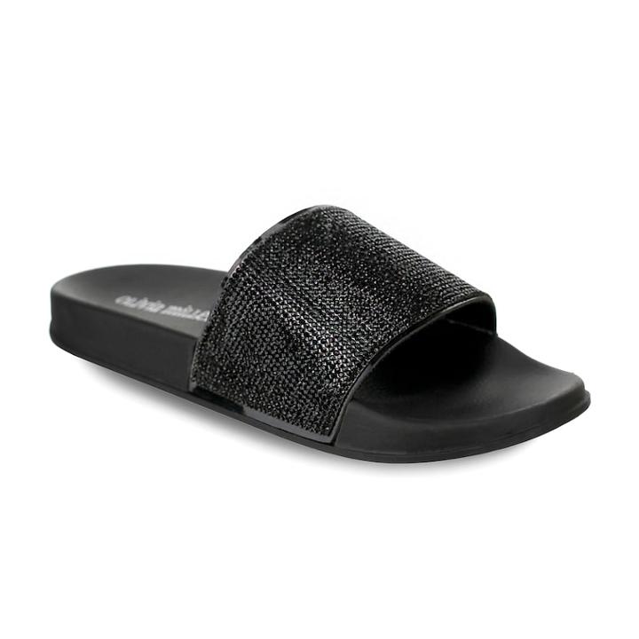 Olivia Miller Deltona Women's Slide Sandals, Size: 9, Black