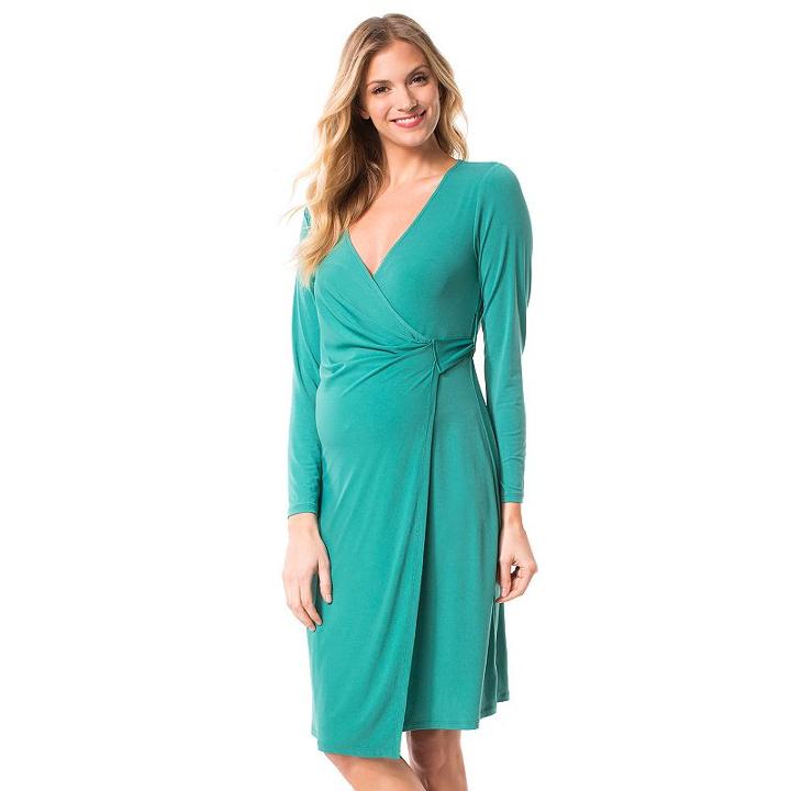 Maternity Pip & Vine By Rosie Pope Wrap Dress, Women's, Size: L-mat, White Oth