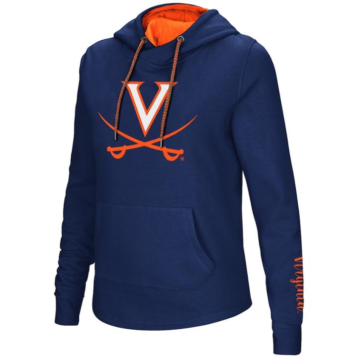 Women's Virginia Cavaliers Crossover Hoodie, Size: Large, Med Blue