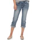 Women's Apt. 9&reg; Embellished Capri Jeans, Size: 14, Med Blue