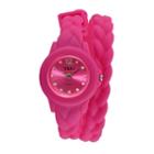 Tko Orlogi Women's Crystal Braided Wrap Watch, Pink
