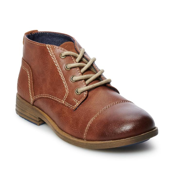 Sonoma Goods For Life&trade; Mitt Boys' Chukka Boots, Size: 3, Brown