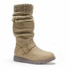 Muk Luks Sky Women's Riding Boots, Girl's, Size: 10, Beig/green (beig/khaki)